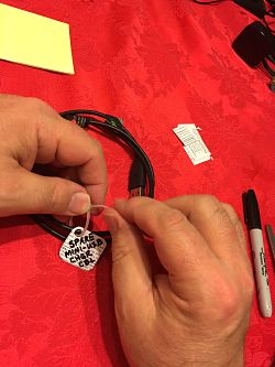 image of attaching a label